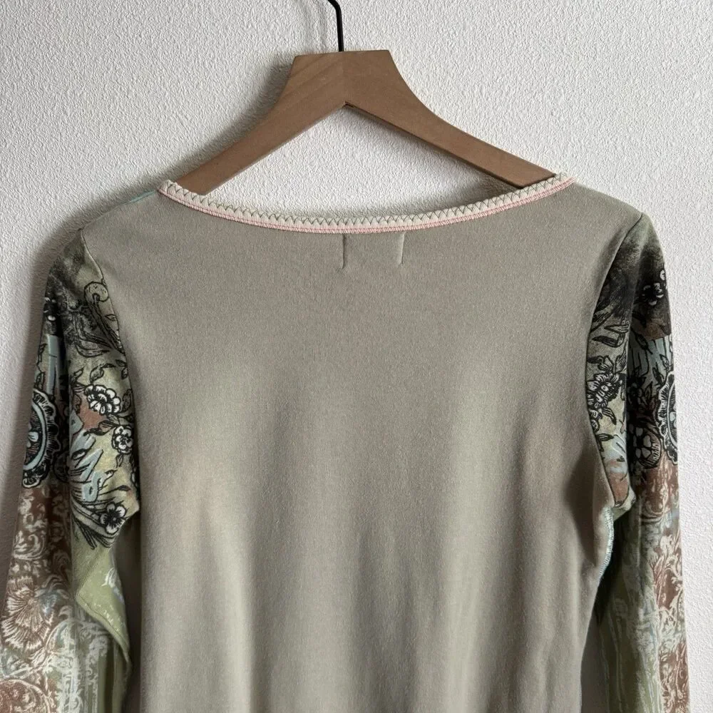 Vtg 90s‎ Lace Top Womens Large Pastel Pink Blue Phoebe Friends Festival Boho USA - Picture 9 of 16